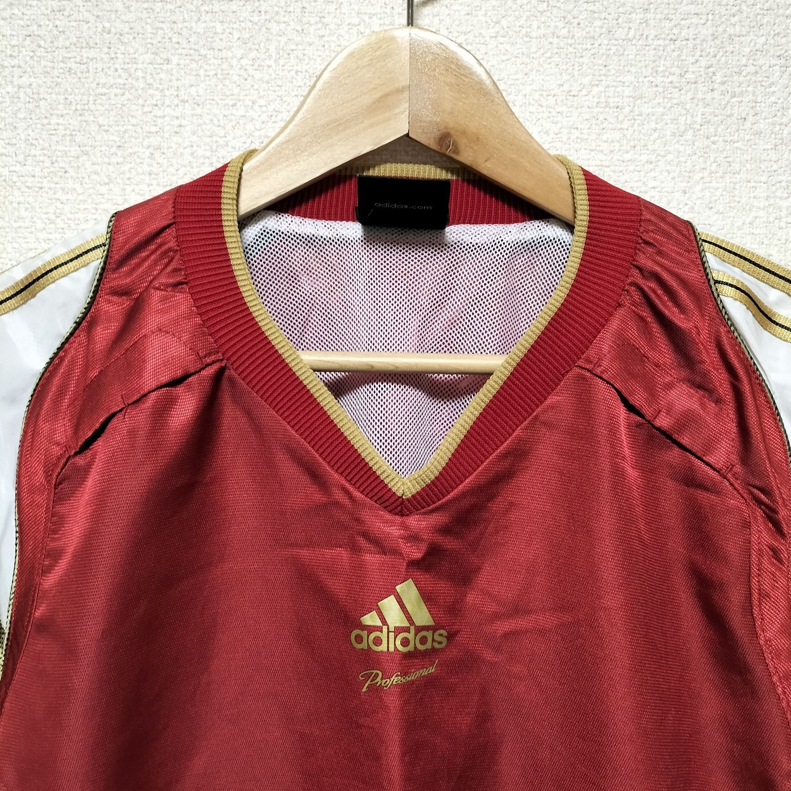 ☆old adidas 2010年製 ナイロンジャケット トラックジャケット プル 