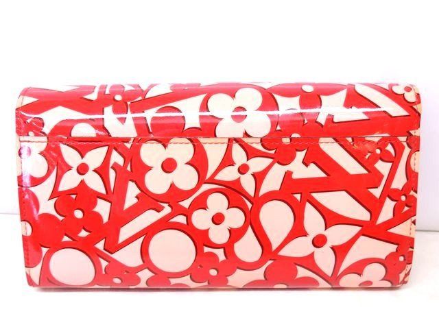 【美品】ルイヴィトン☆モノグラム／ヴェルニ☆ポルトフォイユ・サラ☆レッド×ピンク ルイ ヴィトン モノグラム ヴェルニ ポルトフォイユ サラ