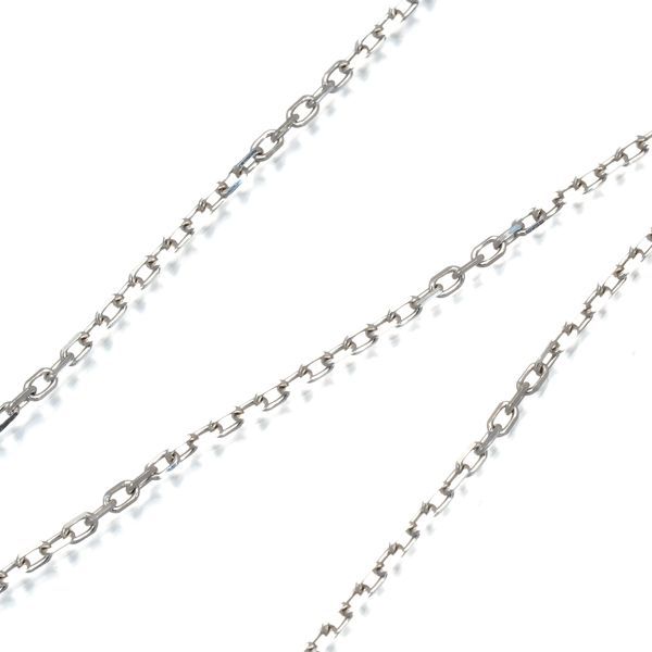 カルティエ チェーン ネックレス 2Cチャーム 46cm K18WG #168818  