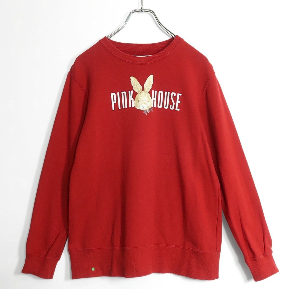ピンクハウス☆うさぎプリント♪トレーナー スウェット 赤系 サイズ3(M