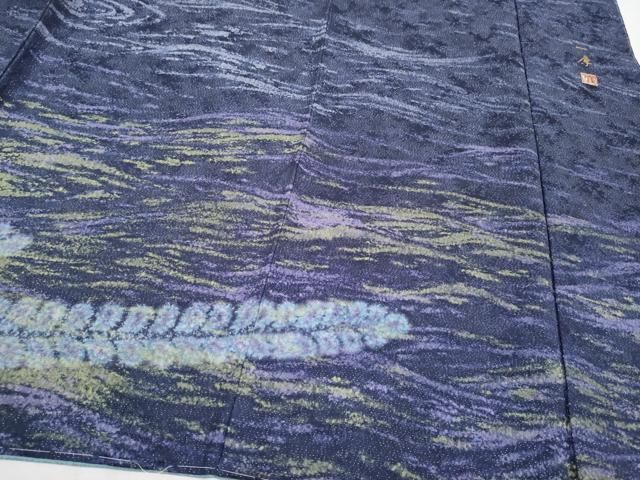 平和屋本店□極上 吉乃一廉 幻の辻が花 訪問着 絞り 銀通し地 逸品 未