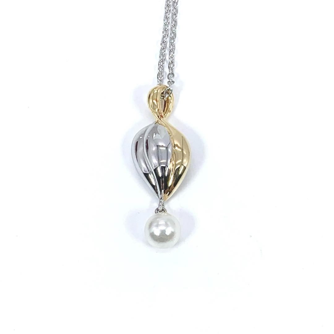 MIKIMOTO ミキモト パール ネックレス シルバー ゴールド コンビ 