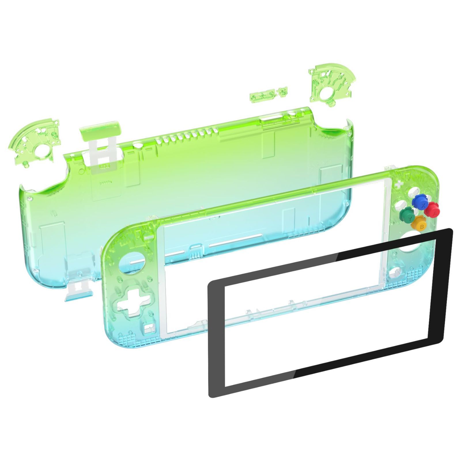 nintendo switch lite グラデーション　ラメ　カスタム カスタム】Switch Lite ブルーグリーンラメ塗装 Amazon.co.jp Color