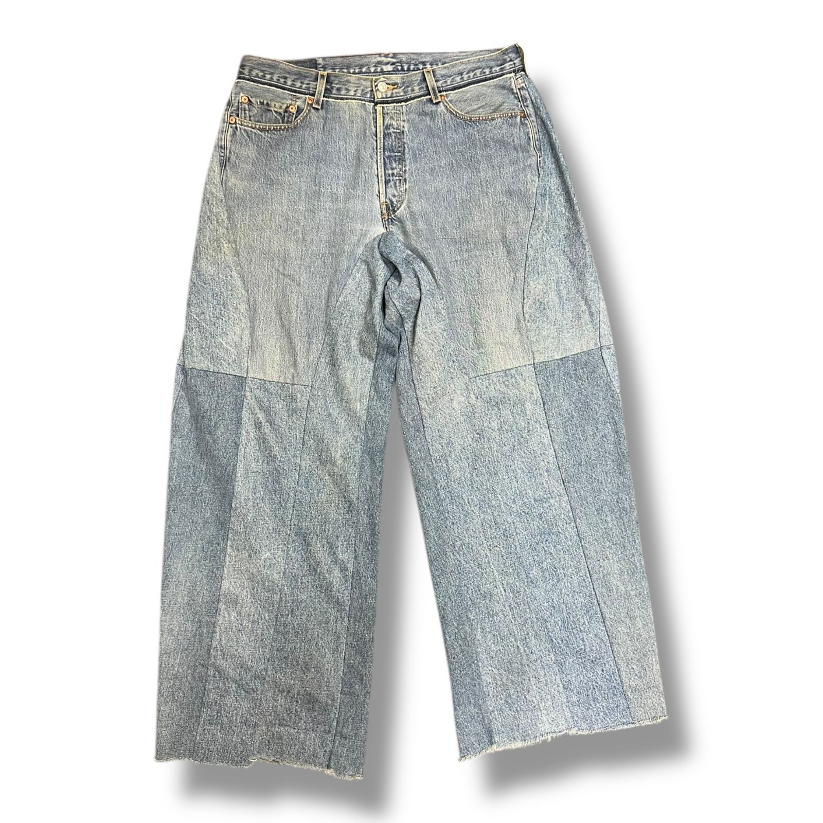 アメリカ通販ファッション 再構築 23AW MADE READY 定価126500円 DENIM デニム PANTS WIDE パンツ