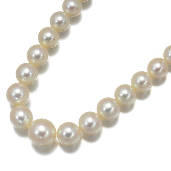 ミキモト　パール　グラデーションネックレス　シルバー　Ａ-532 MIKIMOTO - ミキモト ネックレス パール 真珠 3.5-7.2mm