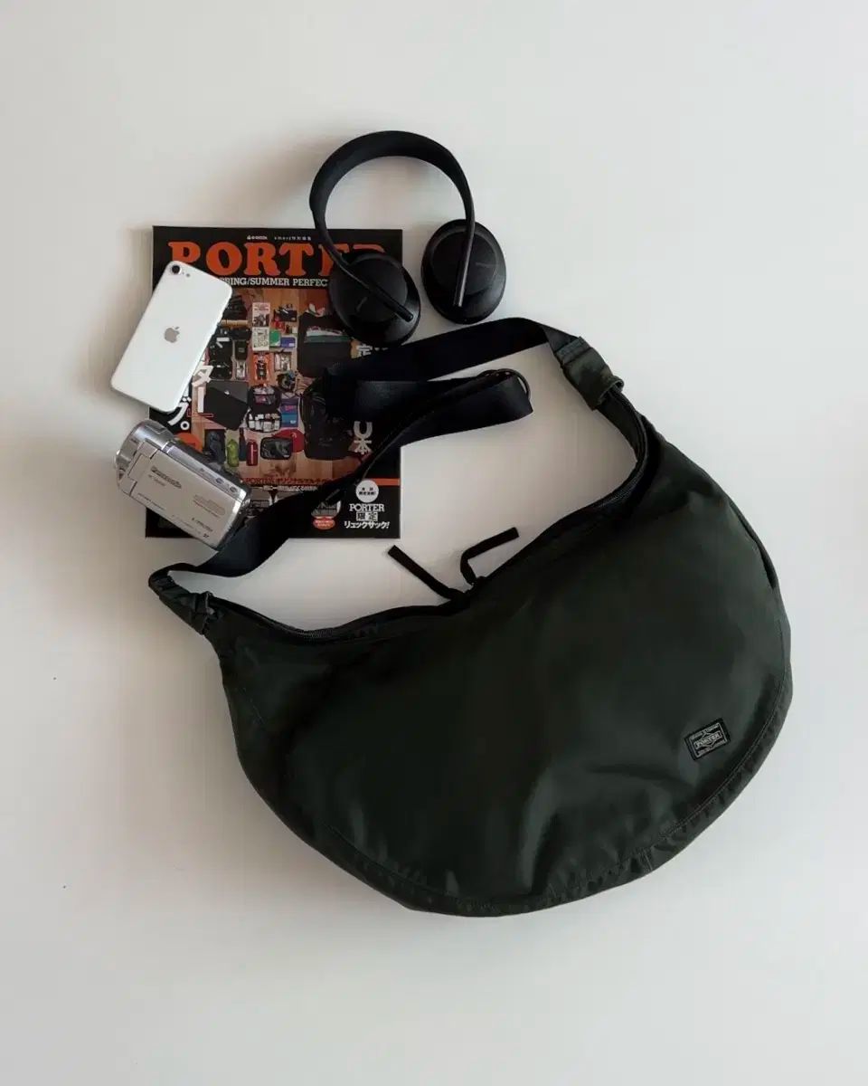 美品 PORTER ポーター ショルダーバック ハーフムーン タンカー