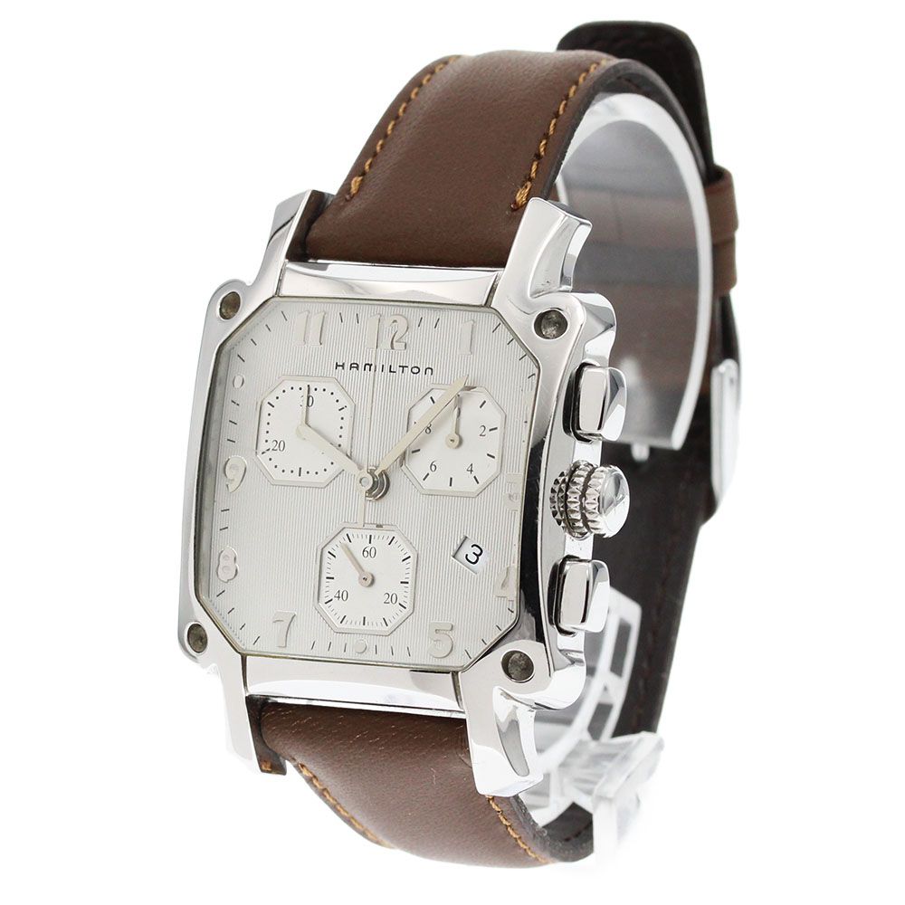 ☆良品ハミルトン ロイド デイト クロノグラフ H194120 クォーツ