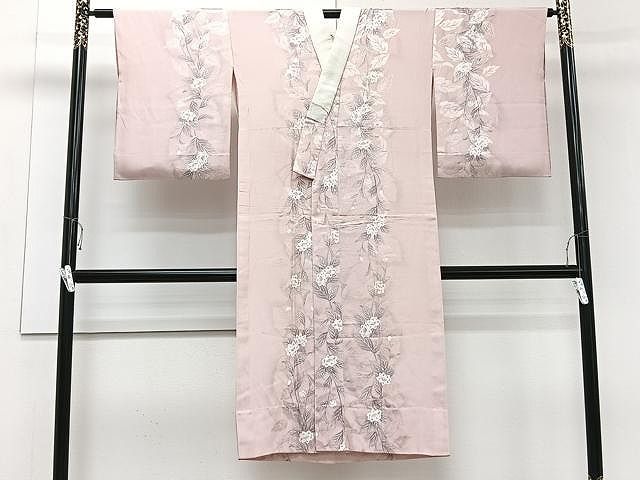 【限定価格！】新品未使用 　正絹　❀花蝶柄❀　長襦袢 平和屋着物□長襦袢 無双仕立て 手描き 草花文 やまと誂製 正絹