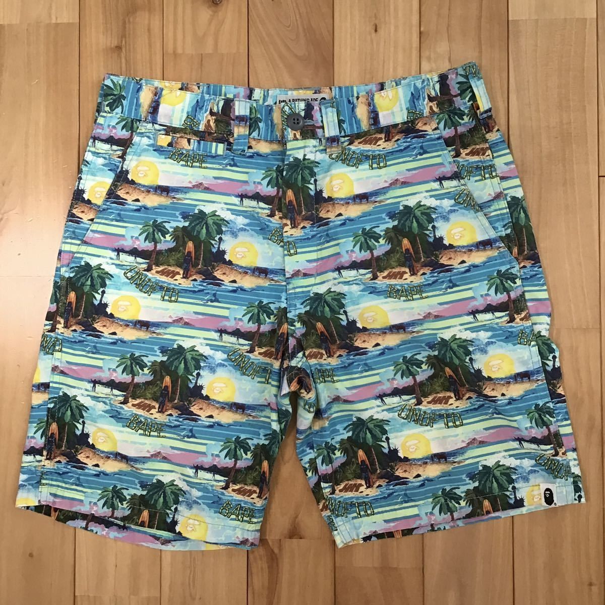A BATHING APE UNDEFEATED ハーフパンツ undefeated × BAPE ハーフパンツ Sサイズ a bathing ape shorts エイプ