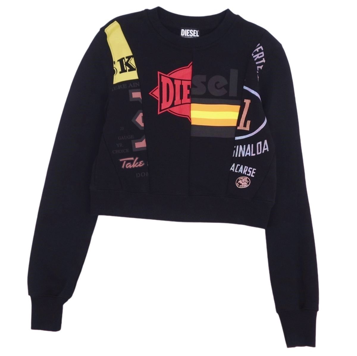 美品 ディーゼル DIESEL スウェット トレーナー クロップド ショート丈 