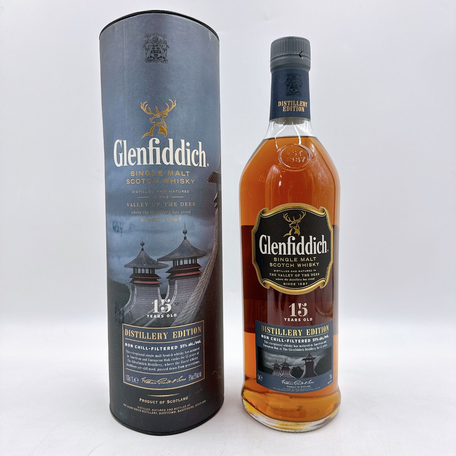 未開栓 Glenfiddich Single Malt Scotch Whisky DISTILLERY EDITION 700ml 51 15年 グレンフィディック シングルモルト ディスティラリーエディション 古酒 お酒 ケース付き