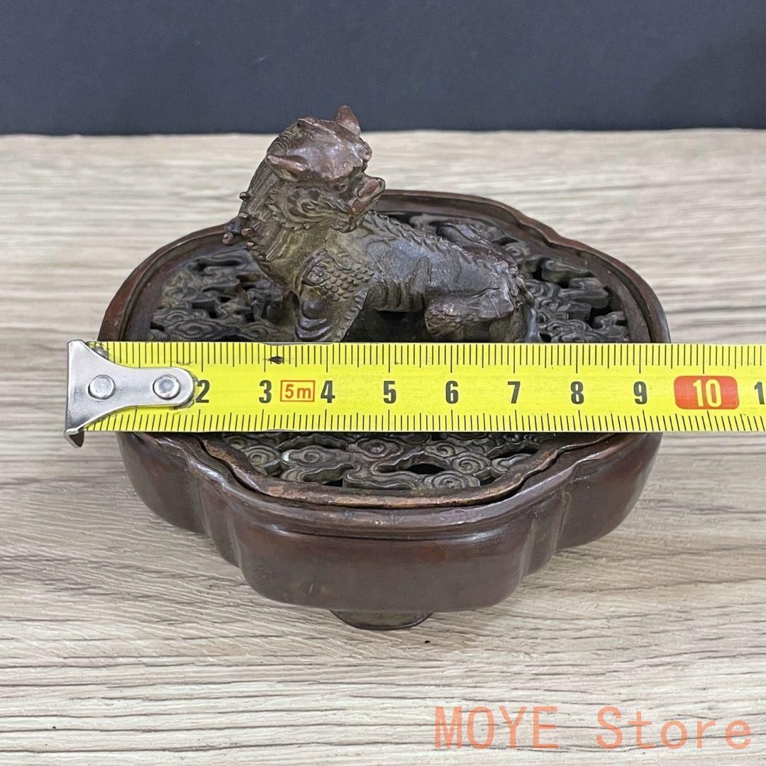 銅製 瑞獣香炉 室内招財茶道沈香炉 茶道具 香道具 工芸品 置物