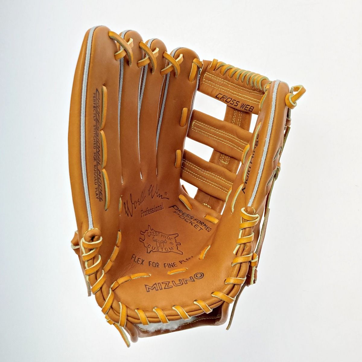 MIZUNO - ☆☆MIZUNO ミズノ 硬式 外野手用 グローブ ワールドウィン 赤カップ 復刻版グラブ 左用 サイズ15 コルク49 MIZUNO ミズノ 硬式 外野手用 グローブ ワールドウィン 赤カップ