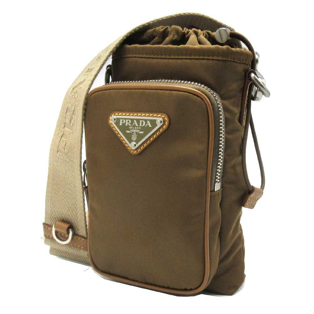 プラダ PRADA P.TA CELLULAE スマートフォンケース 斜め掛け 2ZH155 2CX2 F0594 TESSUTO VITELLO SUGHERO アウトレット メンズ