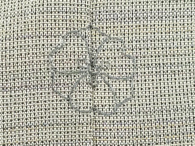 平和屋着物▽本塩沢 やまだ織 訪問着 染色作家 桐村博 単衣 霞文 正絹  