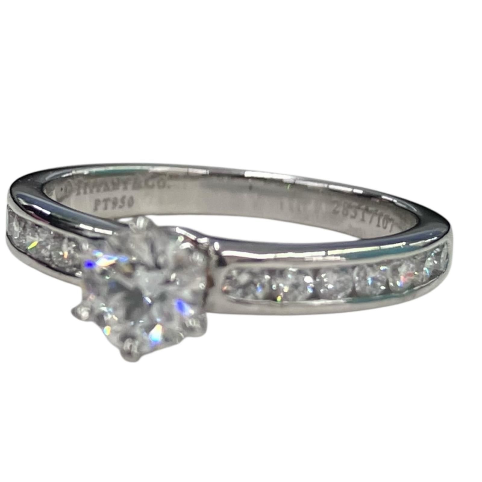 186005 TIFFANY&Co. ティファニー エンゲージリング シルバー ダイヤモンド/Pt950プラチナ レディース [1000027782254] 186005 TIFFANY&Co. ティファニー エンゲージリング シルバー