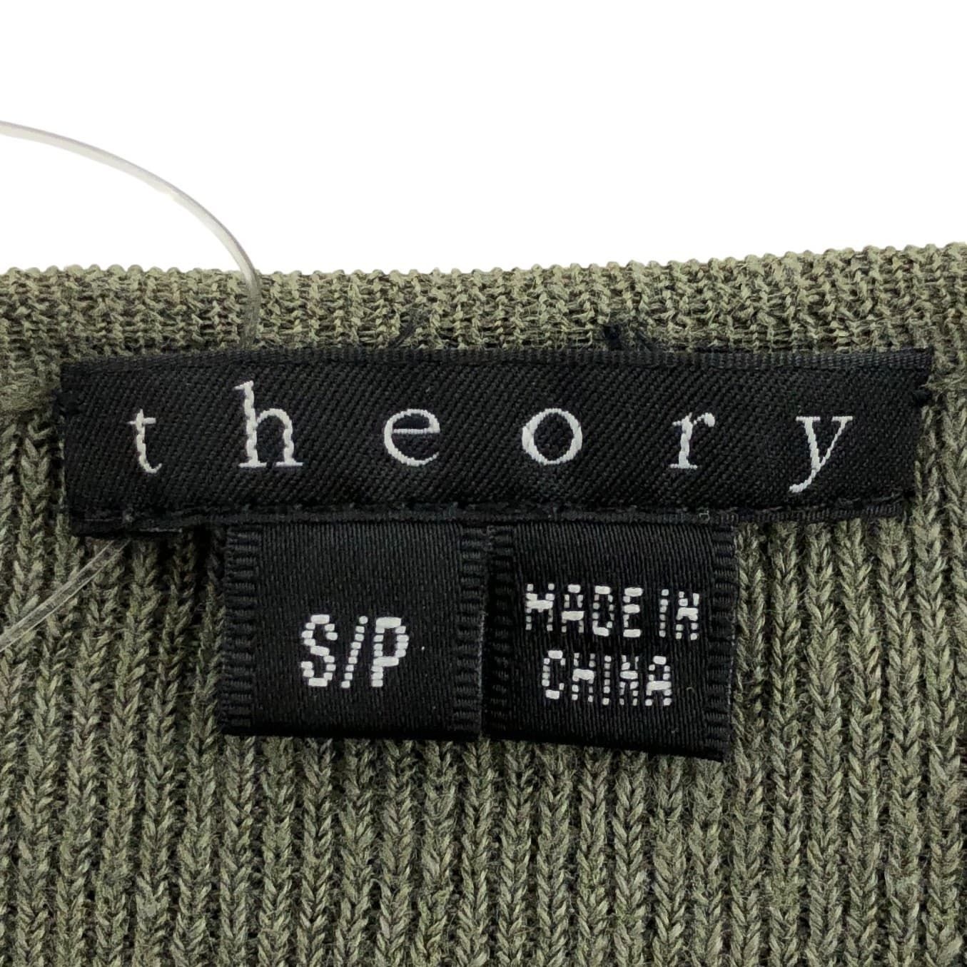 Z1368【美品】theory セオリー 長袖 カーディガン モスグリーン