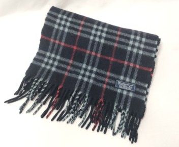 223592】BURBERRY バーバリー マフラー チェック柄 カシミヤ100