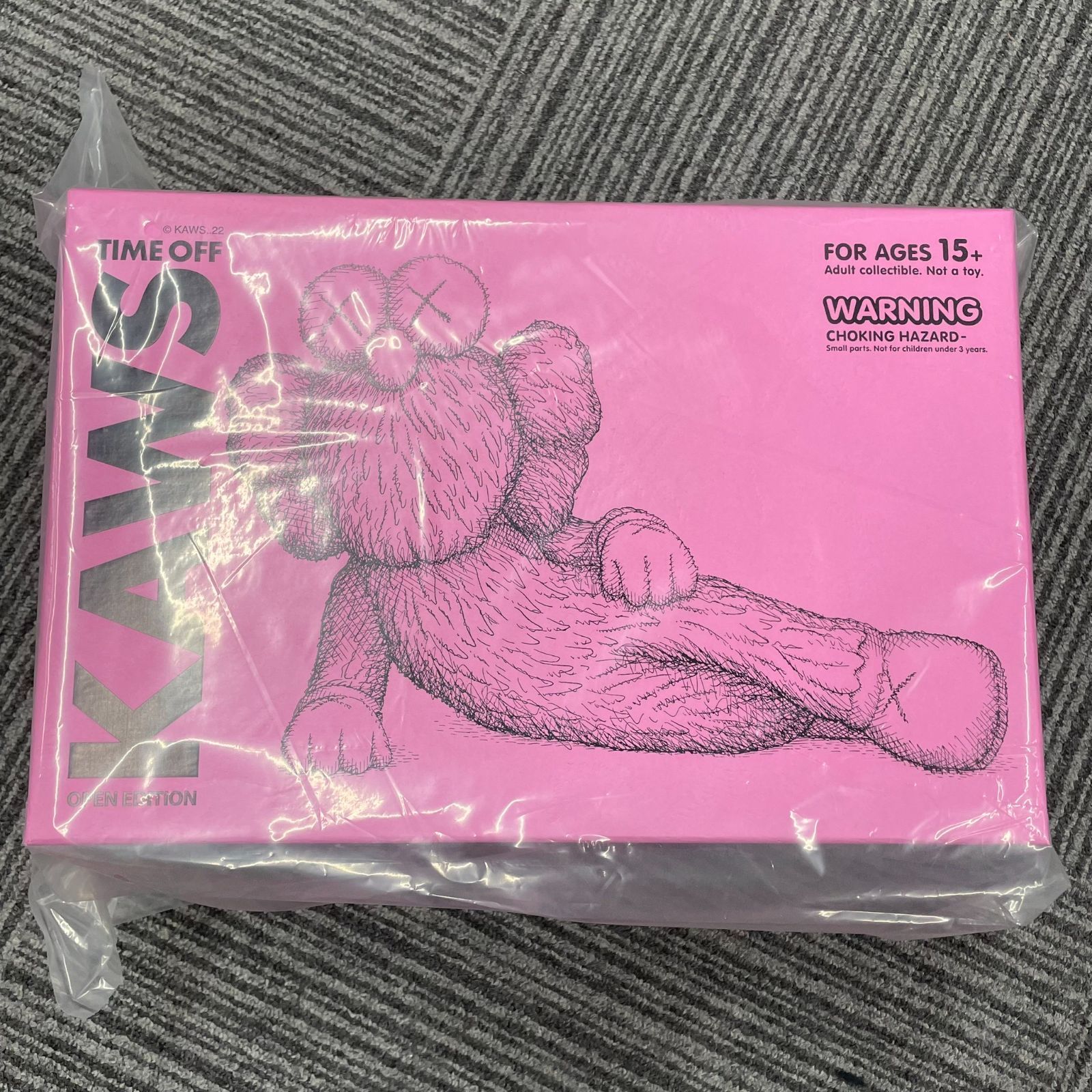 MEDICOM TOY KAWS TIME OFF PINK メディコムトイ カウズ タイムオフ 未 ...