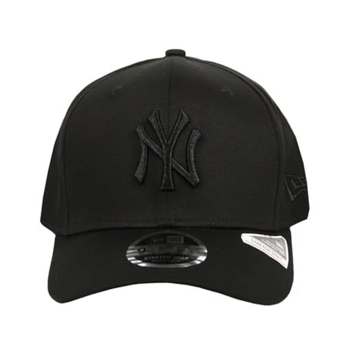 [ニューエラ] キャップ メンズ 9FIFTY STRETCH SNAP MLB ロゴ 帽子 ブランド スナップバック ベースボールキャップ NY ニューヨーク・ヤンキース オールブラック [並行輸入品]