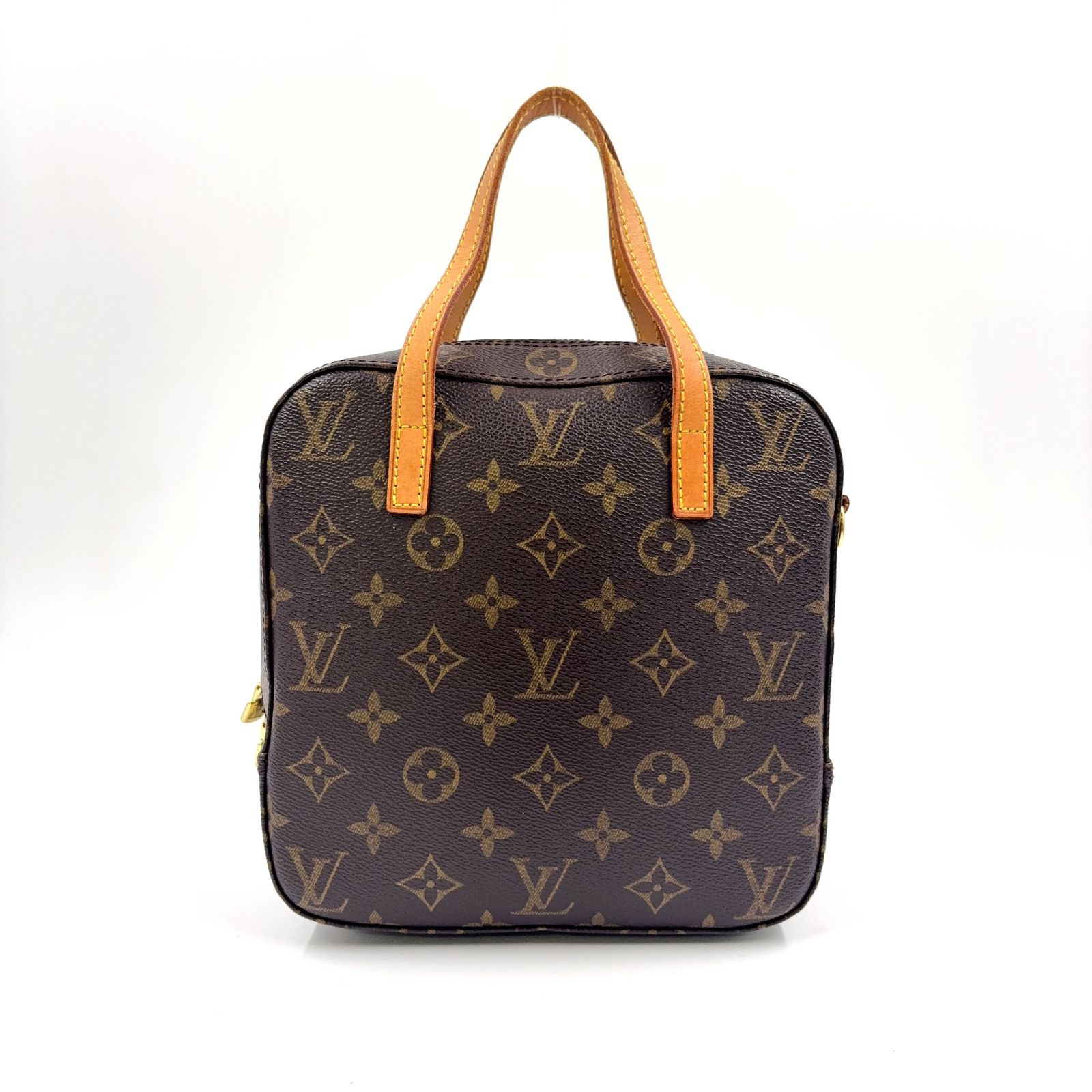 ルイヴィトン スポンティーニ モノグラム ハンドバッグ ストラップ欠品ブラウン LOUIS VUITTON スポンティーニ モノグラム モノグラム