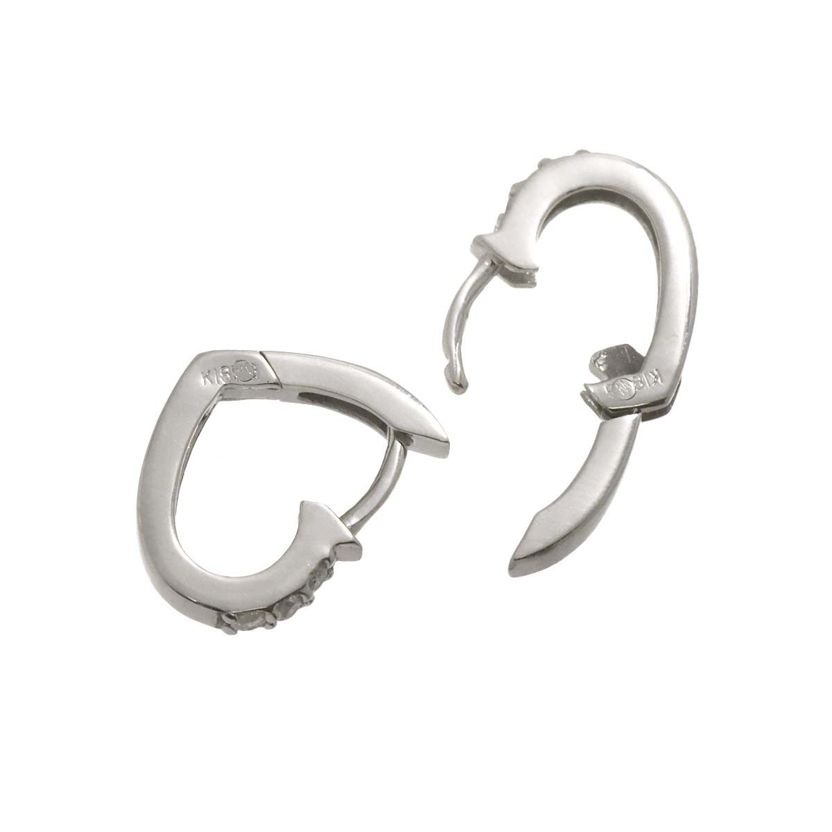 ダイヤ 0.03ct/0.03ct K18 WG ピアス ホワイトゴールド 750