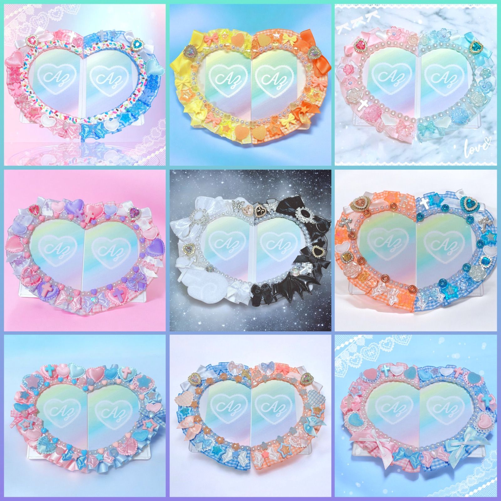 ♡ハート型ペアトレカケースデコ⌇フルオーダーページ໒꒱· ﾟ