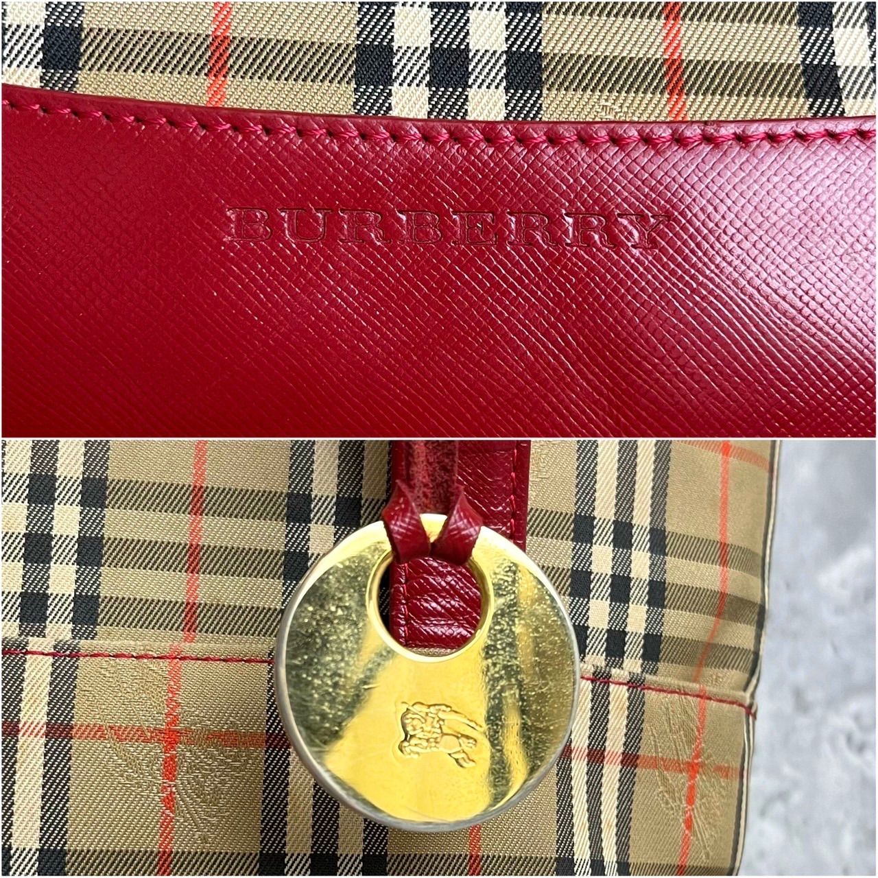 良品】BURBERRY バーバリー トートバッグ ハンドバッグ ノバチェック 