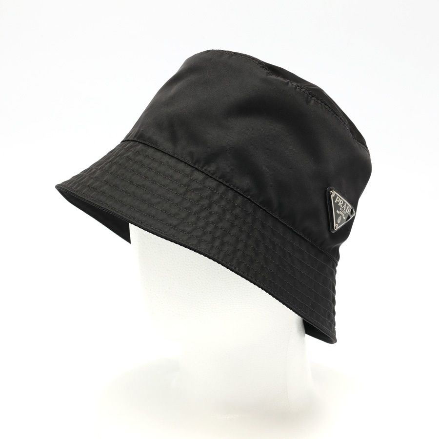 PRADA (プラダ) ナイロン バケットハット XL ブラック 【公式通販】