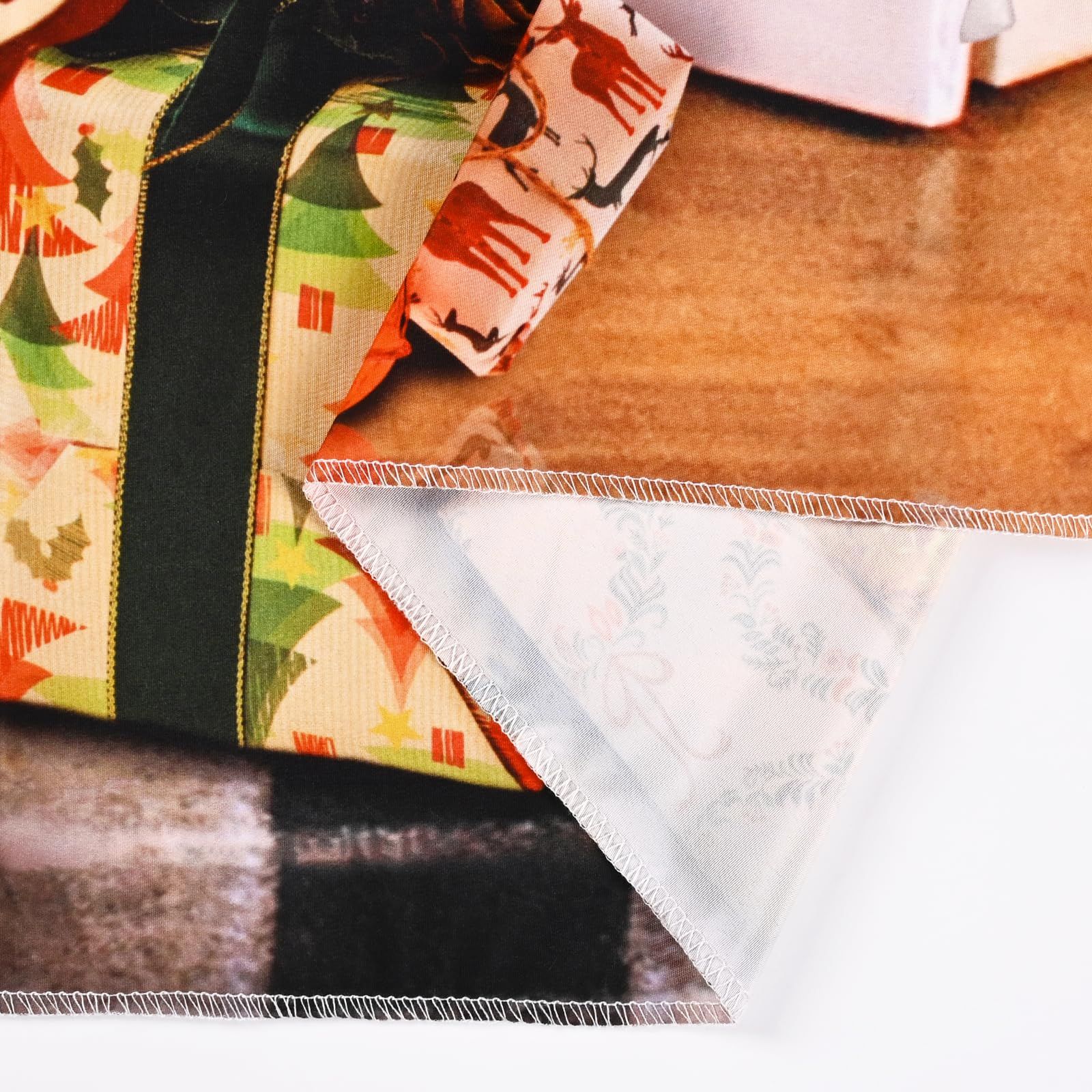 Flower クリスマスタペストリー クリスマスツリー ギフトボックス 暖炉