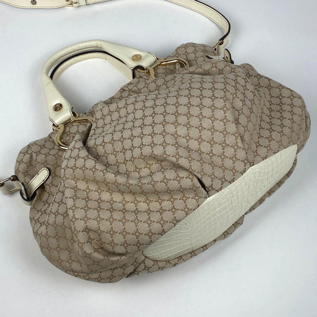 セリーヌ CELINE マカダム柄 ハンドバッグ 2WAY ショルダー