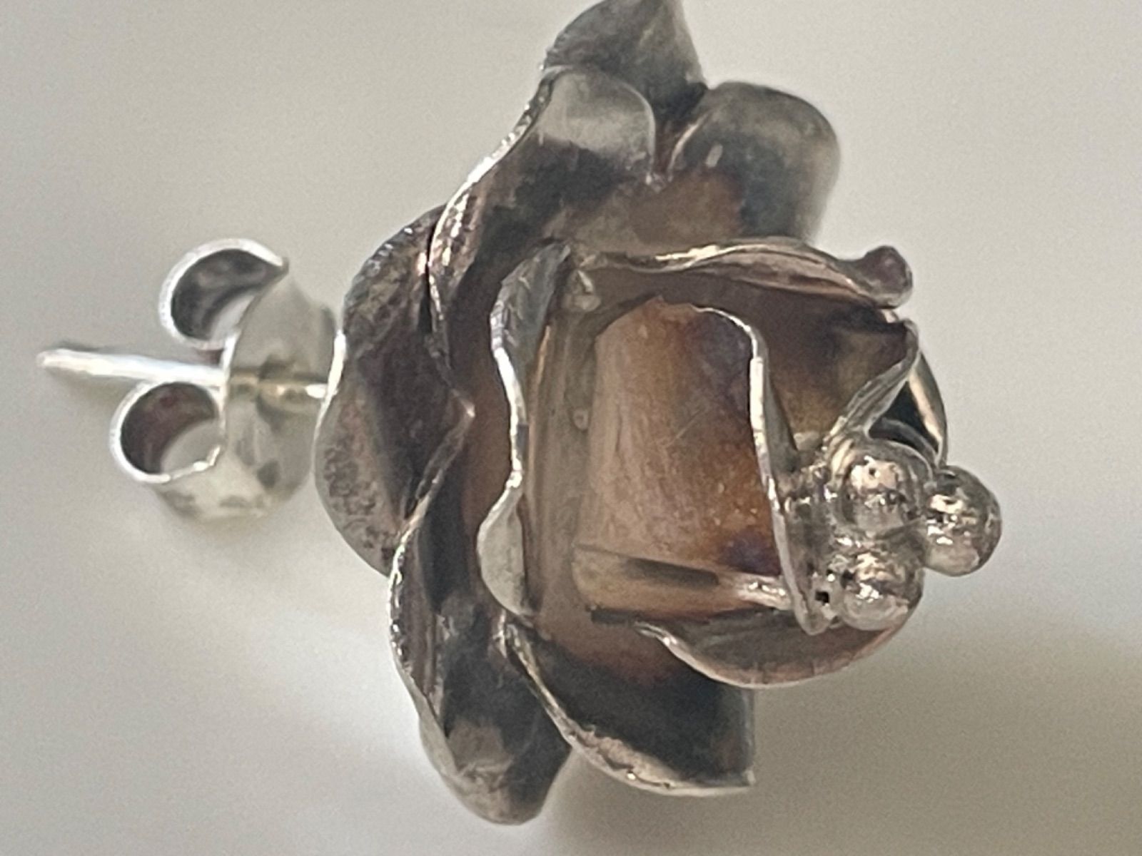 Vintage Mexico 925 rose design ピアス - メルカリ