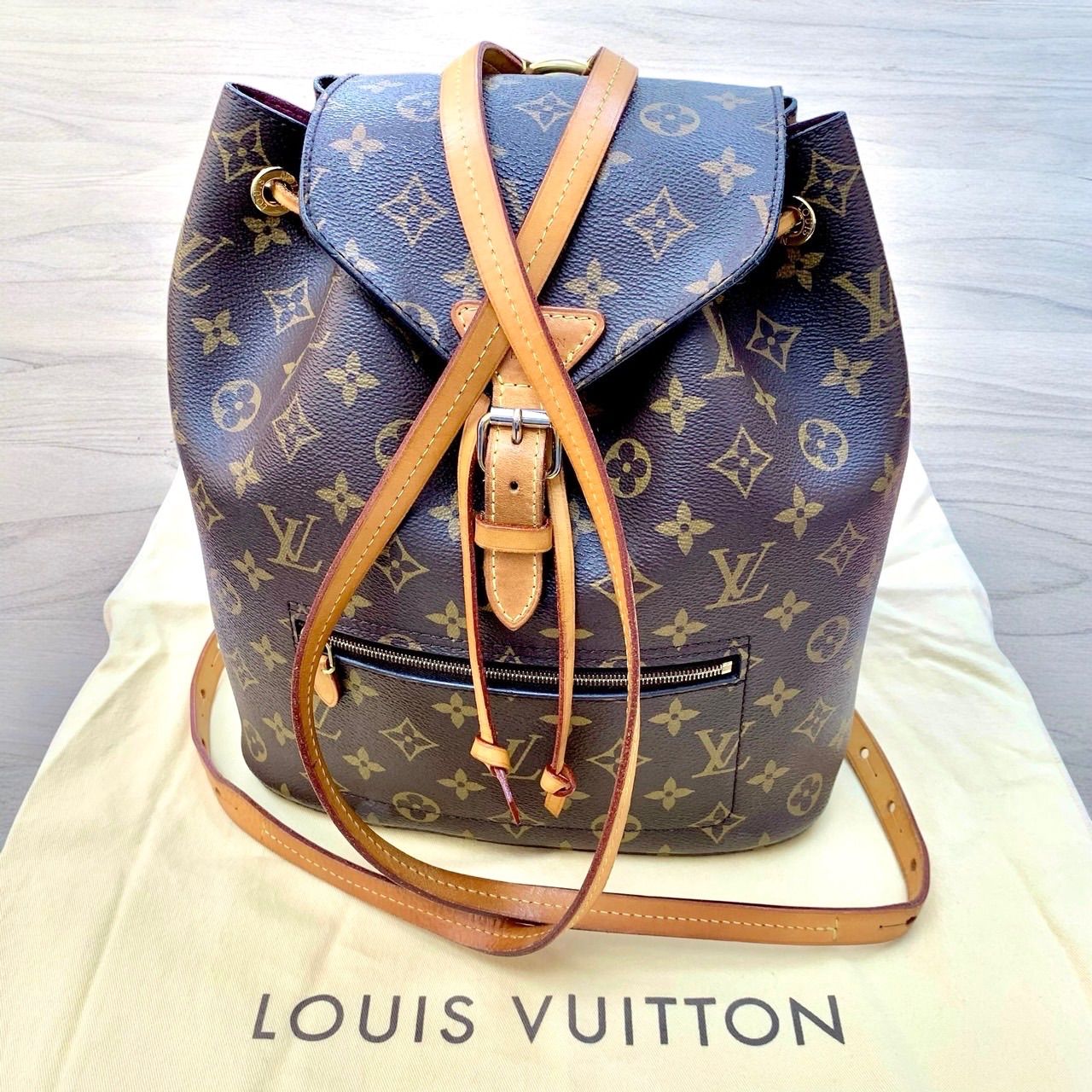 【上美品⭐️ Louis Vuitton ルイヴィトン】 モンスリー バックパック リュック モノグラム ブラウン M43431    （AYA） 240621071008SW