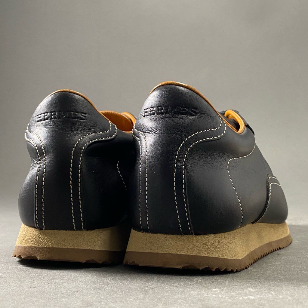 9f13 《美品》 HERMES エルメス クイック レザースニーカー 40 1/2  