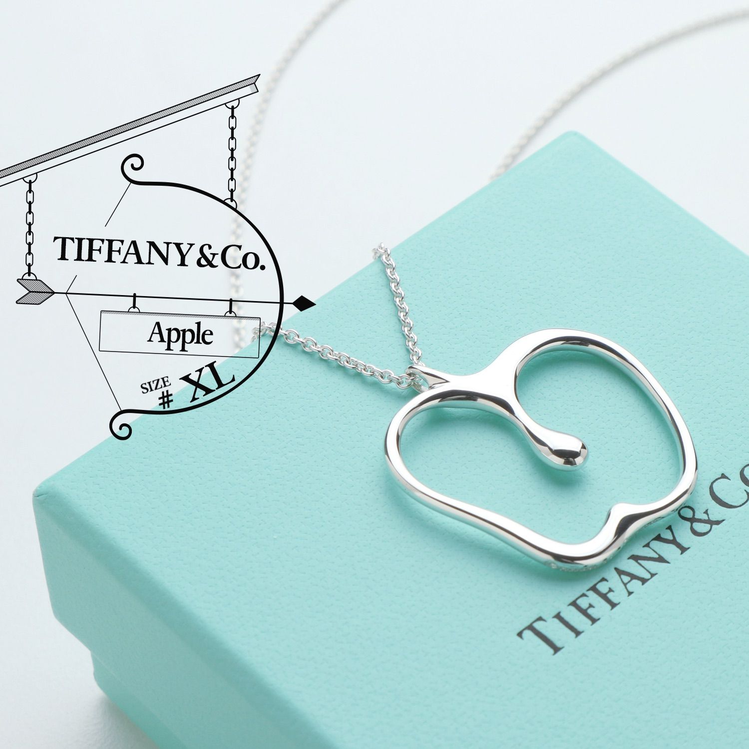 極美品 ティファニー TIFFANY&Co. アップル XL ネックレス 