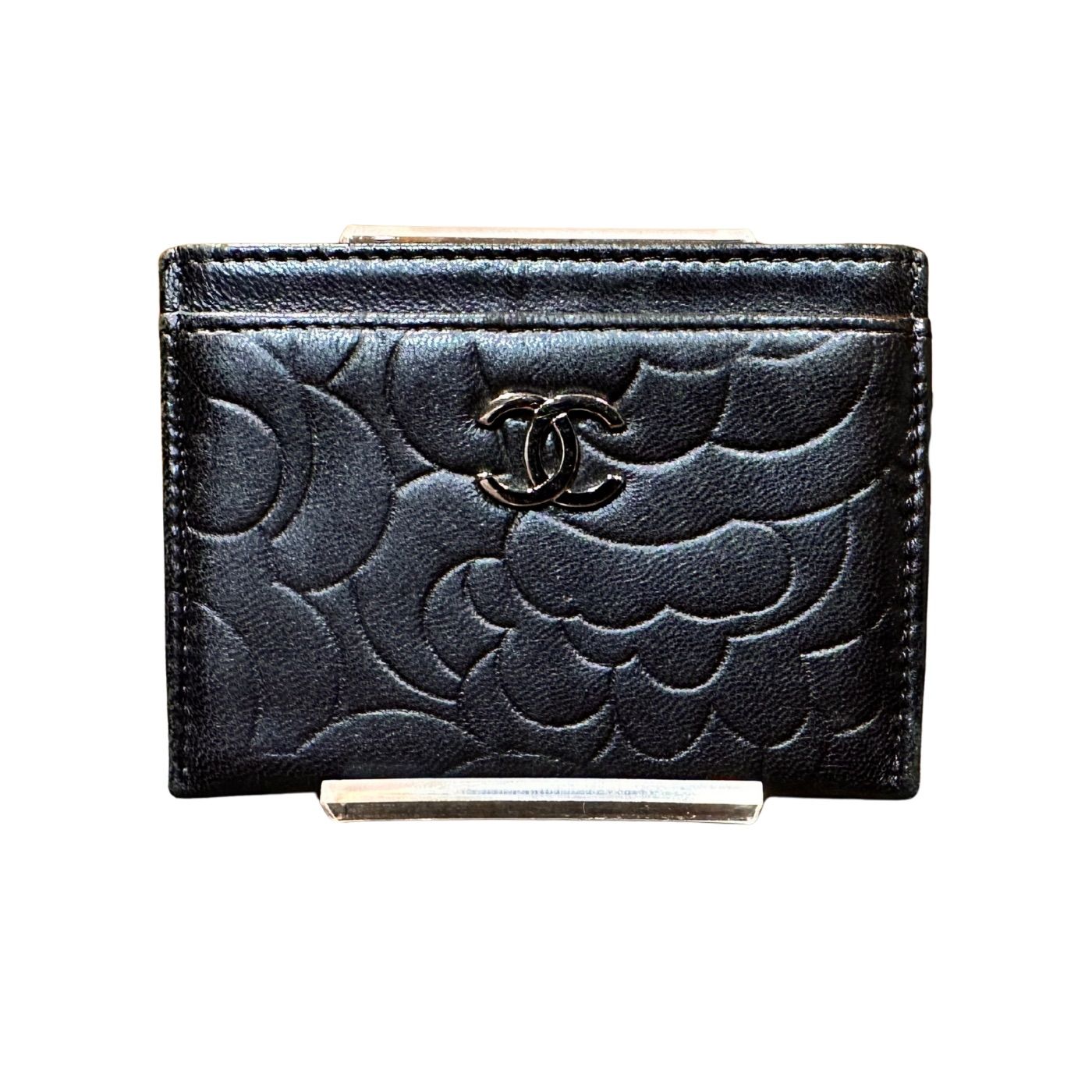 CHANEL シャネル カメリア カードケース ブラック 黒 - メルカリ