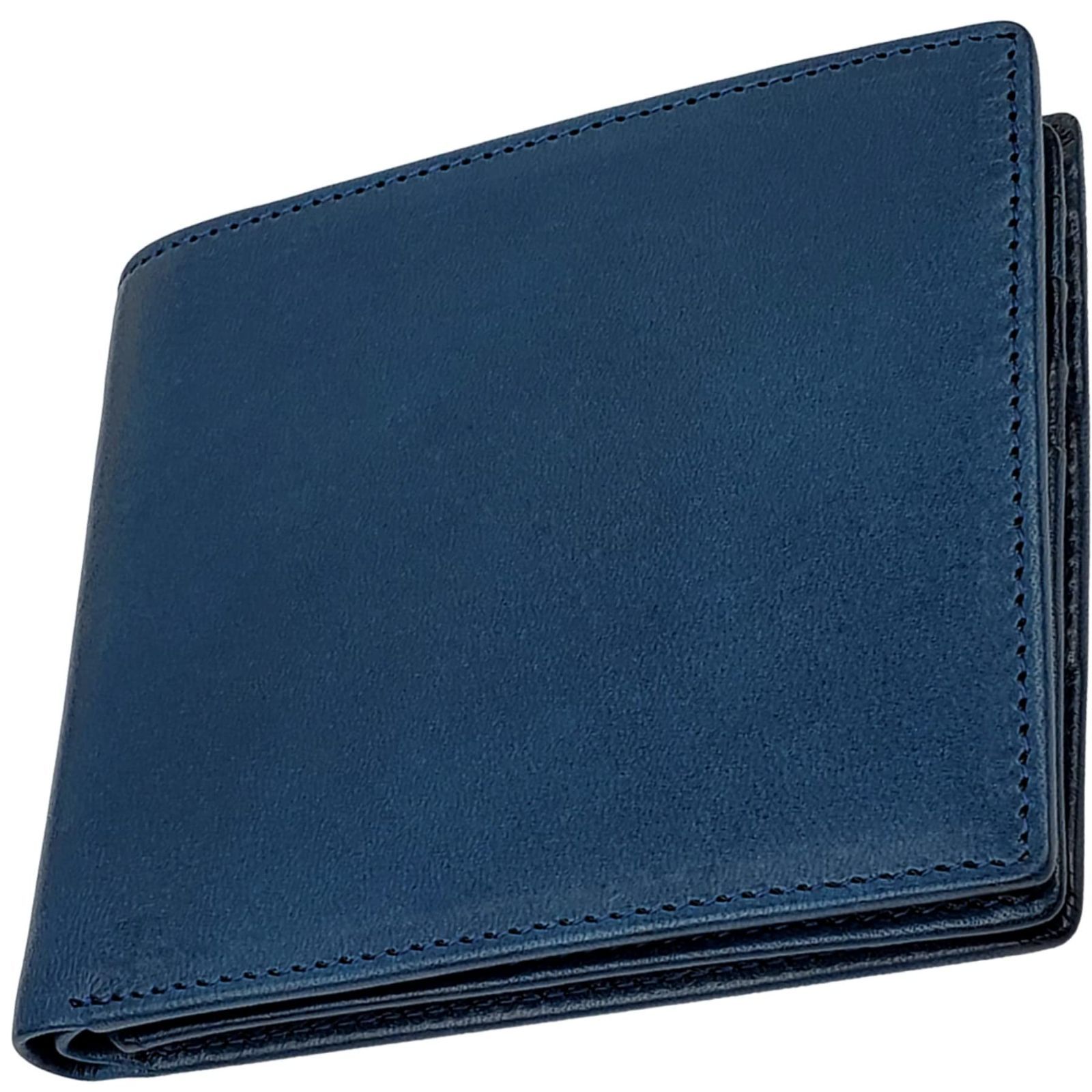 色: ブルー】ファブリツィオ 財布 メンズ 二つ折り ボックス型 小銭