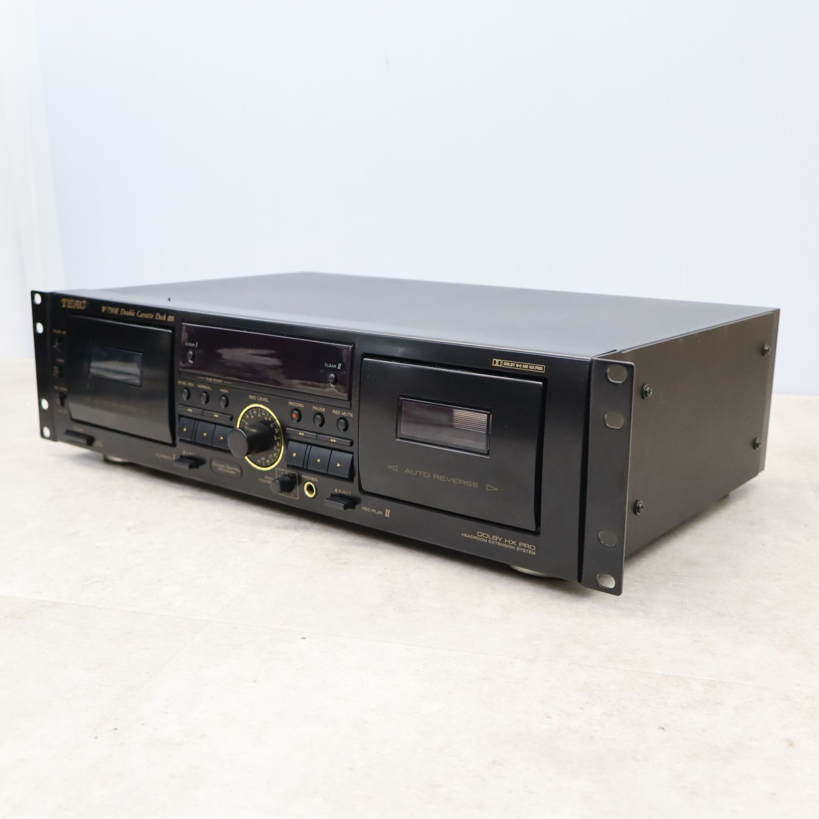 TEAC W-790R ダブルカセットデッキ リモコン付き(一般)｜売買されたオークション情報、yahooの商品情報をアーカイブ公開 - オークファン  カセットデッキ