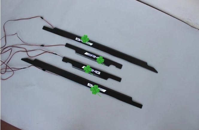 ベンツGクラス W463 1998-2018 LED スカッフプレート サイドガーニッシュ 4P ブラバスロゴ