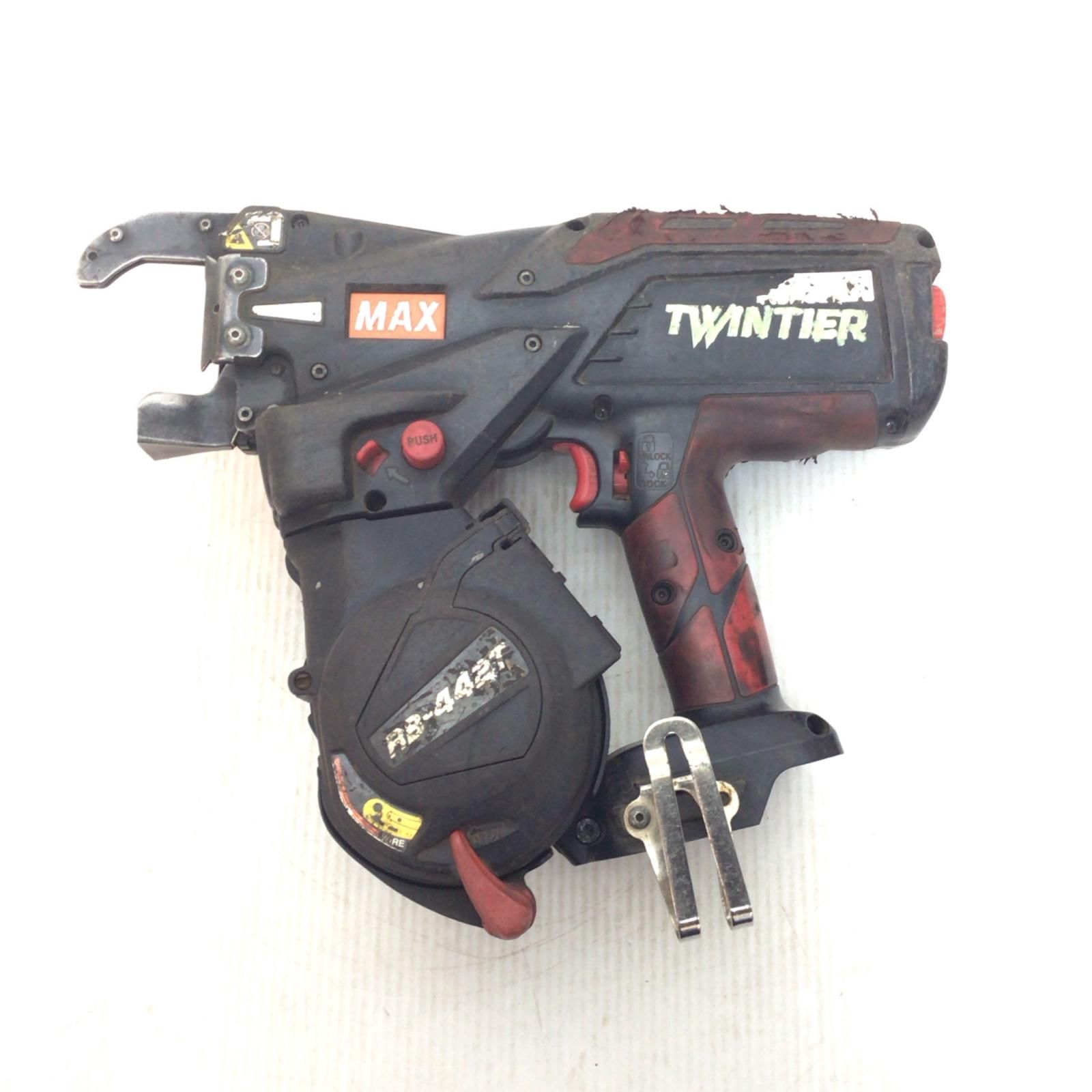 ΘΘMAX マックス リバータイア 程度C 充電器 充電池2個付 コードレス式 14.4v 24827003 使用感有 鉄筋結束機 RB-442T