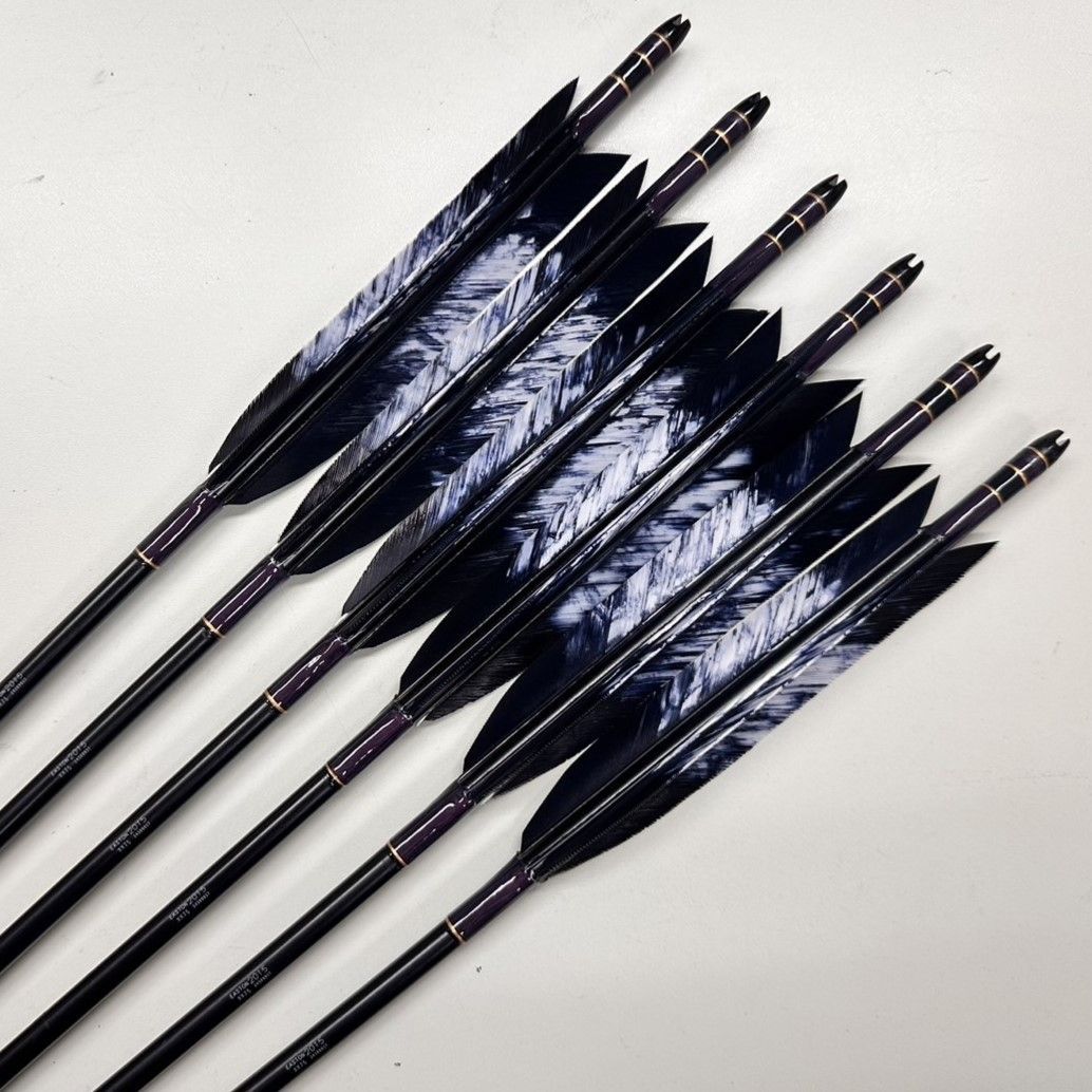 現品限り】弓道 矢 近的ジュラ矢 EASTON 2015シャフト ターキー差斑羽 