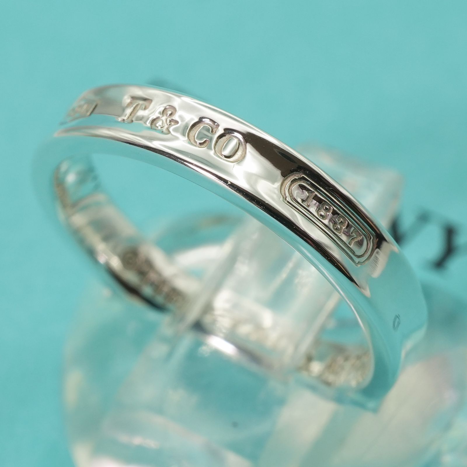 極美品20号 ティファニー 1837 ナロー ベーシック リング/24-206