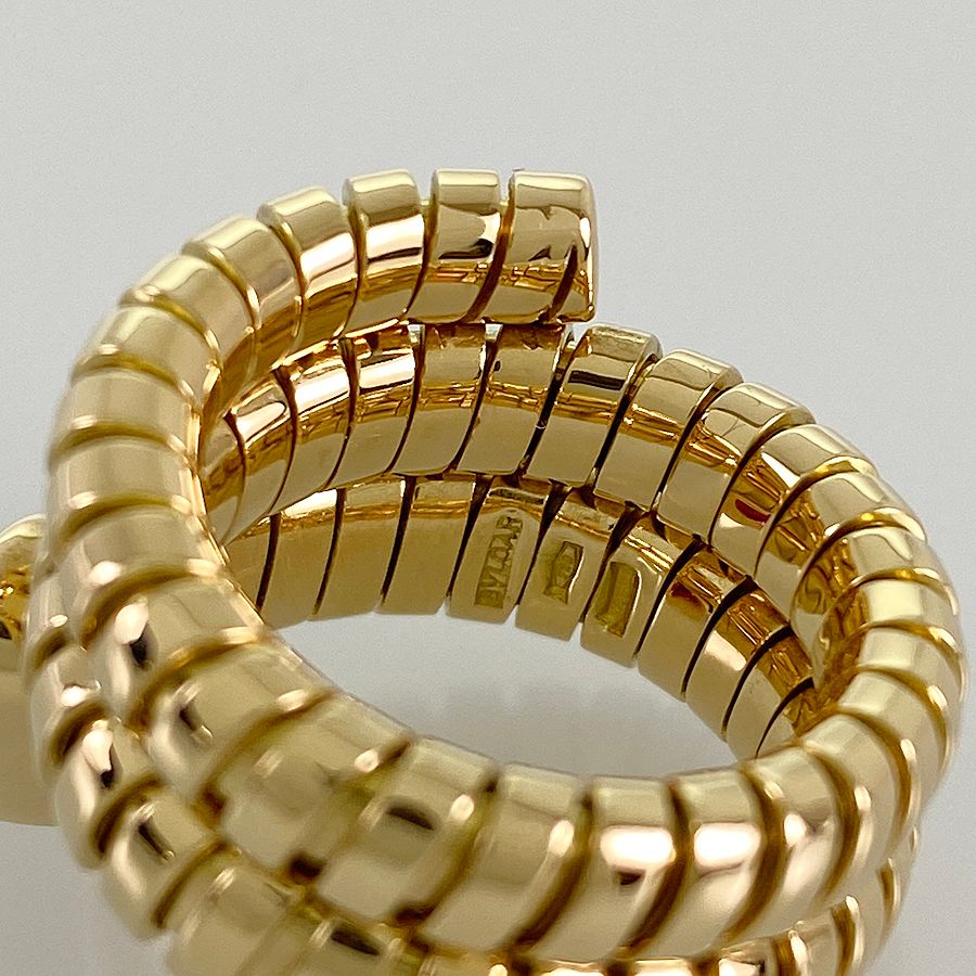 ブルガリ BVLGARI トゥボガス リング K18YG ルビー 9号(49) sss【中古