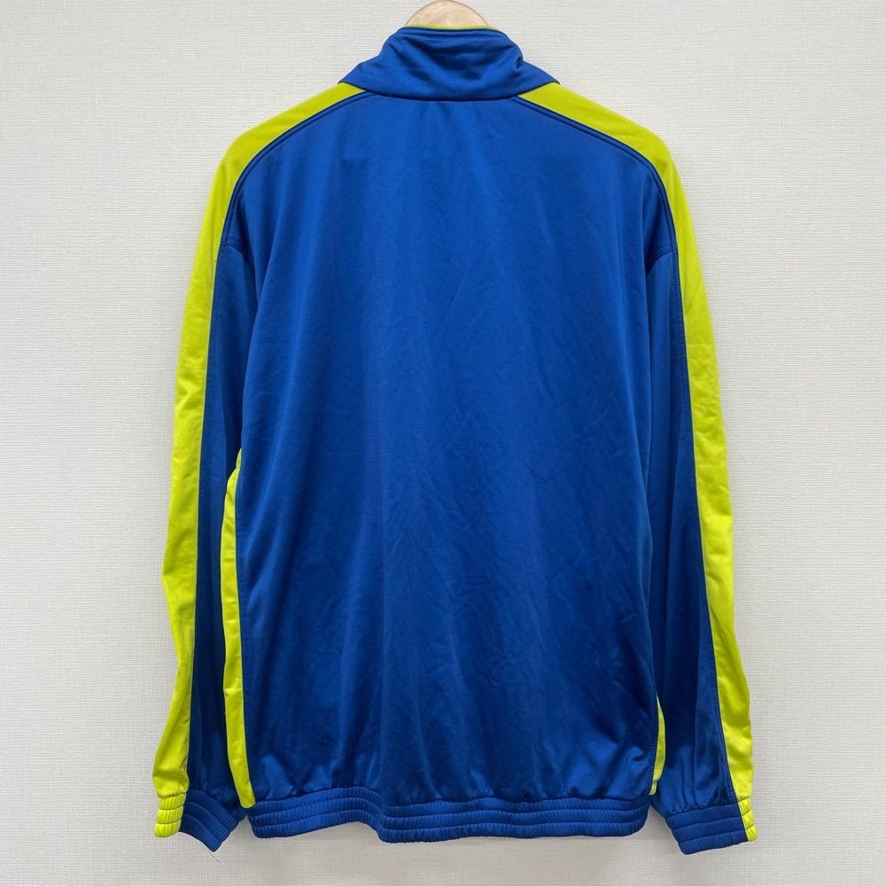 PUMA イエロー ブルー ジャージ PUMA ジップアップ ジャージ トラックジャケット L ブルー×蛍光