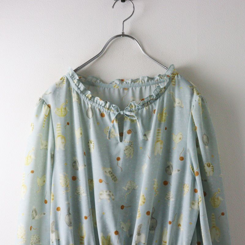 franche lippee - フランシュリッペ ワンピース ひざ丈 半袖 猫