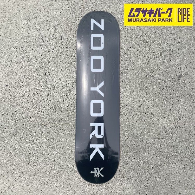ムラサキパーク公式 ZOO YORK OG 95 LOGO BLOCK BLACK 7.8 inch ズーヨーク deckデッキスケボースケートボードSkateboardSKATEBOARD