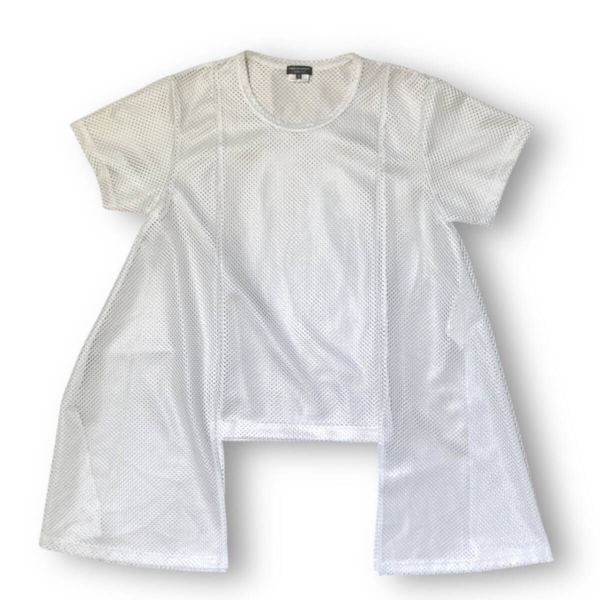 24ss COMME des GARCONS HOMME PLUS short sleeve shirt メッシュ半袖シャツ 半袖Tシャツ サイズM ホワイト コムデギャルソンオムプリュス