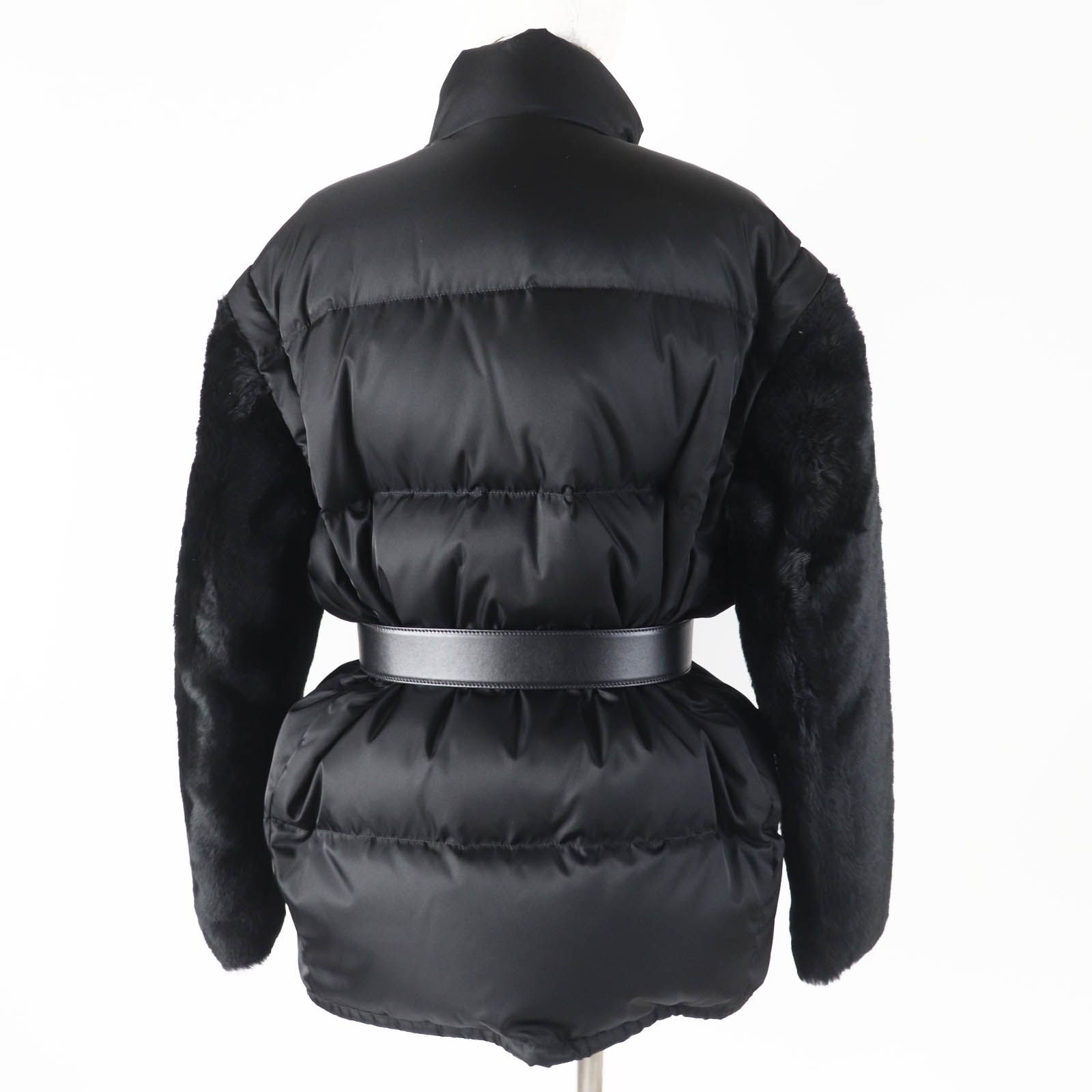 極美品◎PRADA プラダ 2023年製 29L805 Re-Nylon 袖シープファー