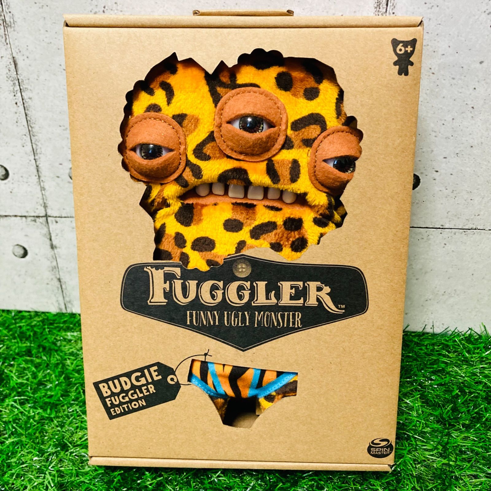 新品 ファグラー FUGGLER モンスター ぬいぐるみ きもかわ 三つ目 豹柄