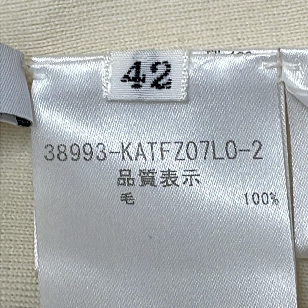  FOXEY フォクシー ノースリーブセーター サイズ42 L レディース - 38993 アイボリー タートルネック ノースリーブ ニット セーター